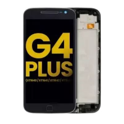 Дисплейний модуль (LCD) з рамкою для Motorola Moto G4 Plus (XT1640 / XT1641 / XT1642 / XT1644 / 2016) (Refurbished) (чорний)