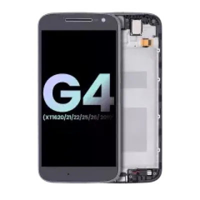 Дисплейний модуль (LCD) з рамкою для Motorola Moto G4 (XT1620 / XT1621 / XT1622 / XT1625 / XT1626 / 2016) (Genuine OEM) (чорний)