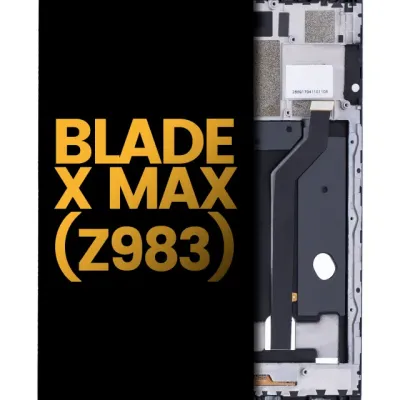 Дисплейний модуль для ZTE Blade X Max (Z983) з рамкою (Refurbished) (чорний)