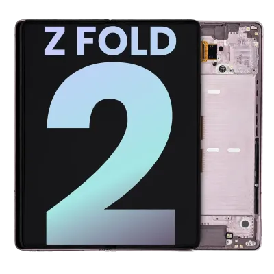 Внутрішній дисплейний модуль (OLED) з рамкою для Samsung Galaxy Z Fold 2 5G (US & International) (Service Pack) (Mystic Bronze With Gold Hinge)