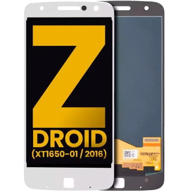 LCD Assembly Without Frame For Motorola Moto Z / Moto Z Droid (XT1650-01 / 2016) (Refurbished) (White)
