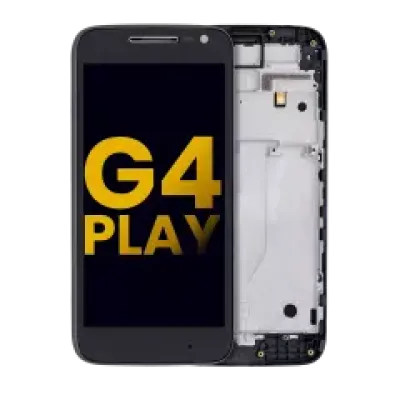 Дисплейний модуль (LCD) з рамкою для Motorola Moto G4 Play (XT1600 / XT1601 / XT1602 / XT1603 / XT1604 / XT1607 / XT1609 / 2016) (Refurbished) (чорний)