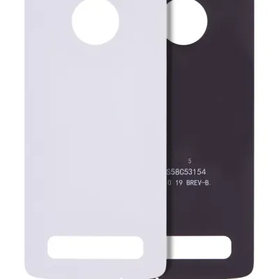 Back cover Glass For Motorola Moto Z4 (XT1980-3 / XT1980-4 / 2019) (Genuine OEM) (White)