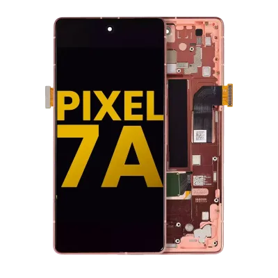 OLED Assembly With Frame (With Fingerprint Sensor) For Google Pixel 7a 5G (Refurbished) (Coral)