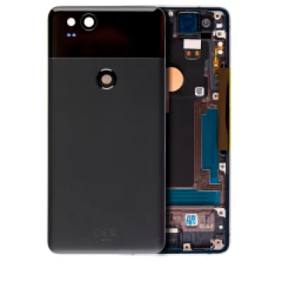 Корпус з передвстановленими дрібними компонентами для Google Pixel 2 (Used OEM Pull: Grade A) (чорний)