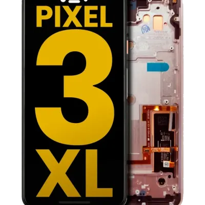 OLED Assembly With Frame For Google Pixel 3 XL (Refurbished) (Pink)