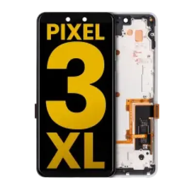 Дисплейний модуль (OLED) з рамкою для Google Pixel 3 XL (Refurbished) (Clearly White)