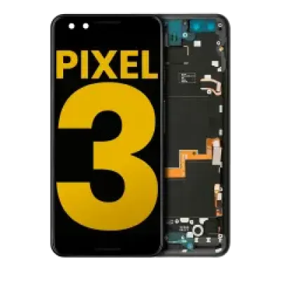 Дисплейний модуль (OLED) з рамкою для Google Pixel 3 (Refurbished) (Just Black)