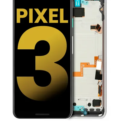 Дисплейний модуль (OLED) з рамкою для Google Pixel 3 (Refurbished) (Clearly White)