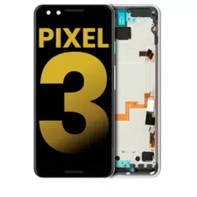 Дисплейний модуль (OLED) з рамкою для Google Pixel 3 (Refurbished) (Clearly White)