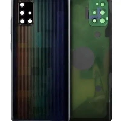Задня кришка зі склом камери для Samsung Galaxy A71 5G (A716U / 2020) (Service Pack) (Prism Cube Black)