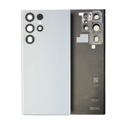 Задня кришка зі склом камери для Samsung Galaxy S22 Ultra (Service Pack) (білий)