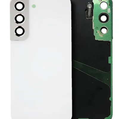 Задня кришка зі склом камери для Samsung Galaxy S22 5G (Service Pack) (білий)