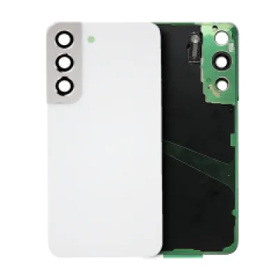 Задня кришка зі склом камери для Samsung Galaxy S22 5G (Service Pack) (білий)