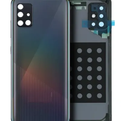 Задня кришка зі склом камери для Samsung Galaxy A51 5G (A516 / 2020) (Service Pack) (Prism Cube Black)