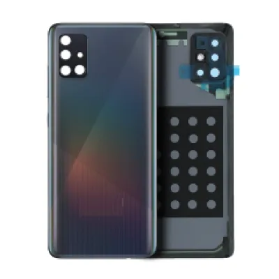 Задня кришка зі склом камери для Samsung Galaxy A51 5G (A516 / 2020) (Service Pack) (Prism Cube Black)
