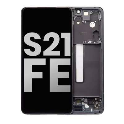 OLED Assembly With Frame For Samsung Galaxy S21 FE 5G (US & International) (Used OEM Pull: Grade B/C) (Graphite)