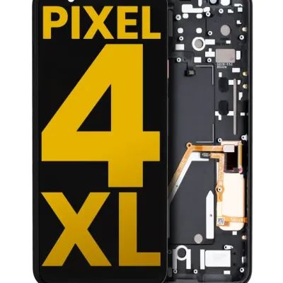 OLED Assembly With Frame For Google Pixel 4 XL (Refurbished) (Pink Power Button)