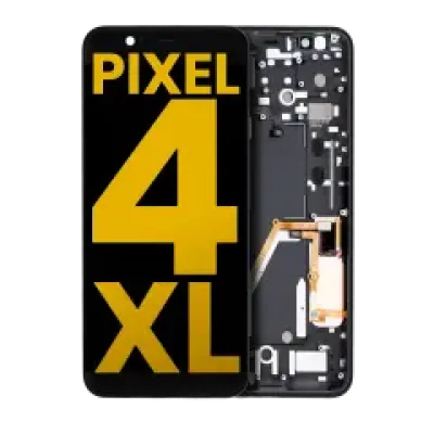 Дисплейний модуль OLED для Google Pixel 4 XL з рамкою (Refurbished) (Oh So Orange кнопка живлення)
