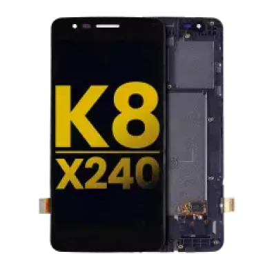 Дисплейний модуль для LG K8 (2017) / Aristo (International Version) з рамкою (Refurbished) чорний