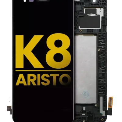Дисплейний модуль для LG K8 (2017) / Aristo (US Version) з рамкою (Refurbished) чорний