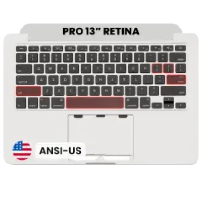 Топкейс з клавіатурою (ANSI US) для MacBook Pro 13" A1502 (2013-2014) (Used OEM Pull: Grade B/C)