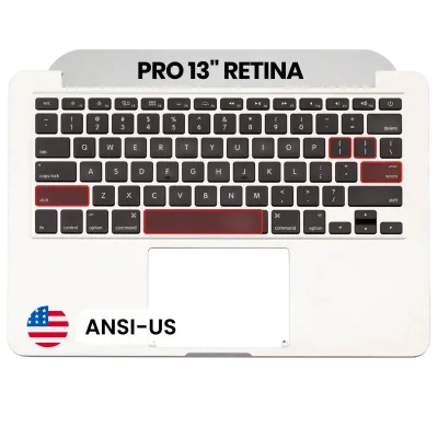 Top Case with Keyboard (ANSI US) For MacBook Pro 13" A1502 (2015) (Used OEM Pull: Grade B/C)