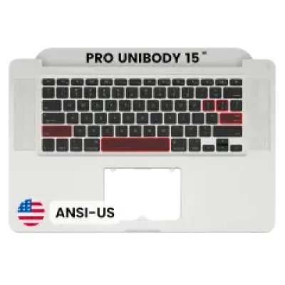 Топкейс з клавіатурою (ANSI US) для MacBook Pro 15" A1286 (2010-2012) (Used OEM Pull: Grade B/C)