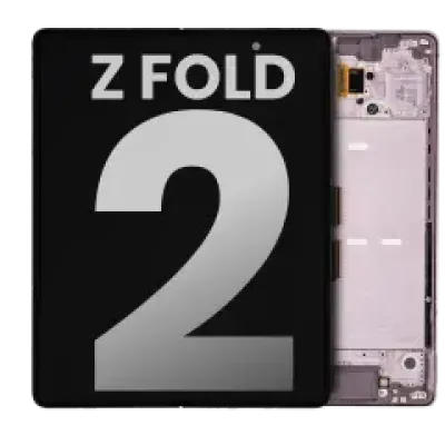 Дисплейний модуль внутрішній (OLED) з рамкою для Samsung Galaxy Z Fold 2 5G (Used OEM Pull: Grade B/C) (US & International) (Mystic Bronze)