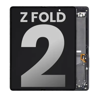 Дисплейний модуль внутрішній (OLED) з рамкою для Samsung Galaxy Z Fold 2 5G (Used OEM Pull: Grade B/C) (US & International) (Mystic Black)