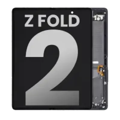 Дисплейний модуль внутрішній (OLED) з рамкою для Samsung Galaxy Z Fold 2 5G (Used OEM Pull: Grade B/C) (US & International) (Mystic Black)