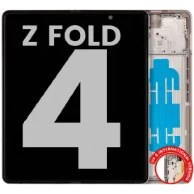 Внутрішній дисплейний модуль (OLED) з рамкою для Samsung Galaxy Z Fold 4 5G (US & International) (Used OEM Pull: Grade B/C) (Beige)
