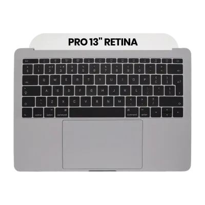 Top Case with Keyboard (ISO UK) and Trackpad For MacBook Pro 13" A1708 (2016) (Used OEM Pull: Grade B/C) (Space Gray)