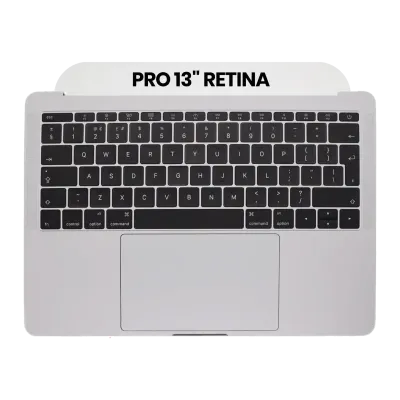 Top Case with Keyboard (ISO UK) and Trackpad For MacBook Pro 13" A1708 (2016-2017) (Used OEM Pull: Grade A) (Silver)