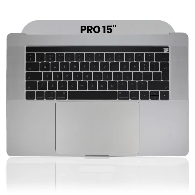 Top Case with Keyboard (ISO UK) and Trackpad For MacBook Pro 15" A1707 (2016-2017) (Used OEM Pull: Grade B/C) (Space Gray)