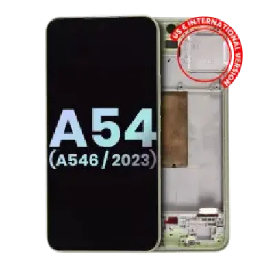 Дисплейний модуль (OLED) з рамкою для Samsung Galaxy A54 5G (A546 / 2023) (US & International Version) (Service Pack) (лайм)