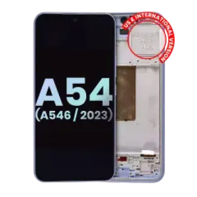 Дисплейний модуль (OLED) з рамкою для Samsung Galaxy A54 5G (A546 / 2023) (US & International Version) (Service Pack) (фіолетовий)