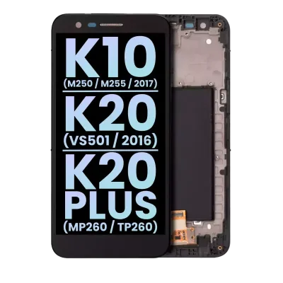 Дисплейний модуль для LG K10 (M250 / M255 / 2017) / K20 (VS501 / 2016) / K20 Plus (MP260 / TP260) з рамкою (Genuine OEM) всі кольори
