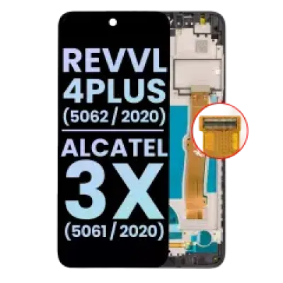 Дисплейний модуль для T-Mobile Revvl 4 Plus (5062 / 2020) / Alcatel 3X (5061 / 2020) з рамкою (Genuine OEM) чорний