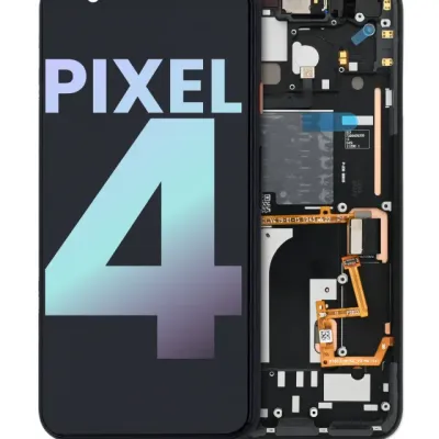 OLED Assembly With Frame For Google Pixel 4 (Genuine OEM) (Oh So Orange Power Button)