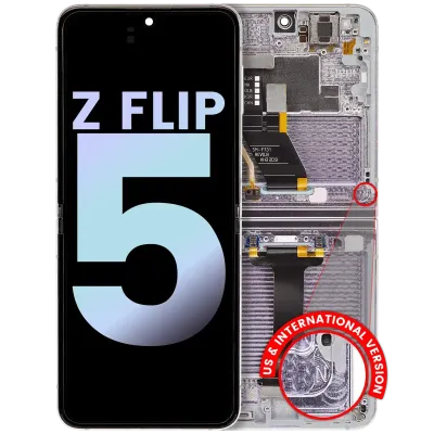 Внутрішній дисплейний модуль (OLED) з рамкою для Samsung Galaxy Z Flip 5 5G (US & International) (Service Pack) (Lavender)
