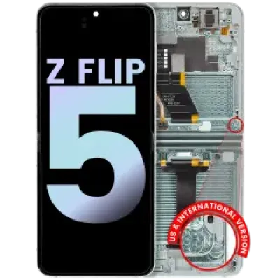 Внутрішній дисплейний модуль (OLED) з рамкою для Samsung Galaxy Z Flip 5 5G (US & International) (Service Pack) (Mint)