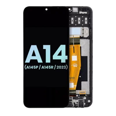 Дисплейний модуль для Samsung Galaxy A14 4G (A145P / A145R / 2023) (LCD, With Frame, Service Pack, усі кольори)