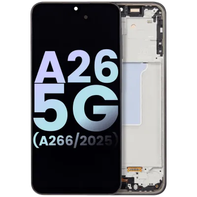 Дисплейний модуль для Samsung Galaxy A26 5G (A266 / 2025) (OLED, With Frame, Compatible, Service Pack, чорний)