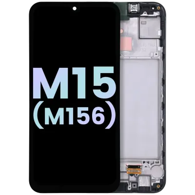 Дисплейний модуль для Samsung Galaxy M15 (M156 / 2024) (OLED, With Frame, Compatible, Service Pack, сірий)