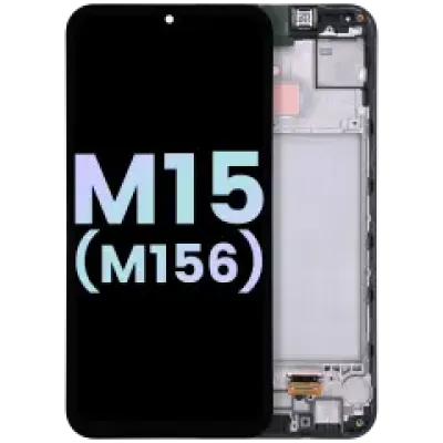 Дисплейний модуль для Samsung Galaxy M15 (M156 / 2024) (OLED, With Frame, Compatible, Service Pack, сірий)