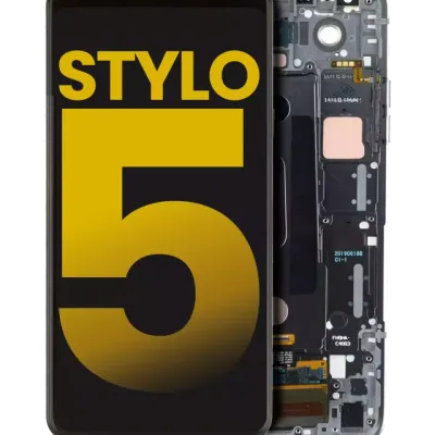 Дисплейний модуль для LG Stylo 5 з рамкою (Refurbished) Aurora Black