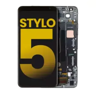 Дисплейний модуль для LG Stylo 5 з рамкою (Refurbished) Aurora Black