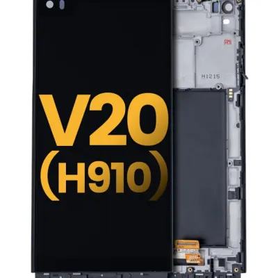 Дисплейний модуль (LCD) з рамкою для LG V20 (H910) (Refurbished) (чорний)