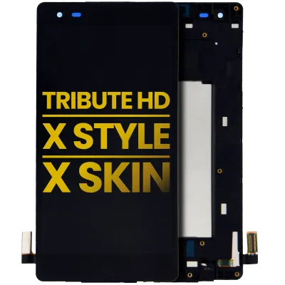 Дисплейний модуль (LCD) з рамкою для LG Tribute HD (LS676) / LG X Style (K200 / L53BL / L56VL) / LG X Skin (F740) (Refurbished) (чорний)